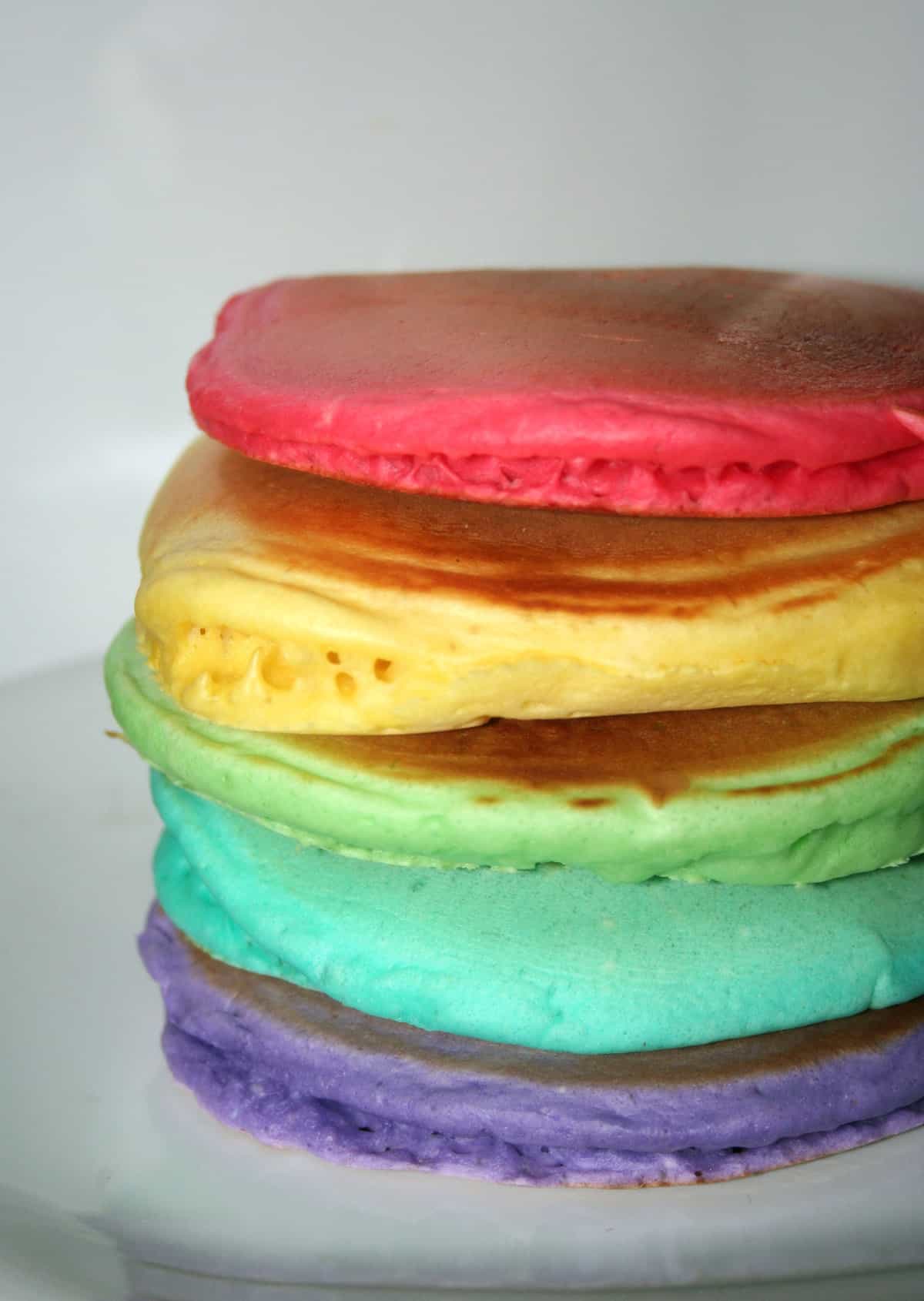Rainbow Pancakes make for a Cheerful Breakfast Thoughtfully Simple