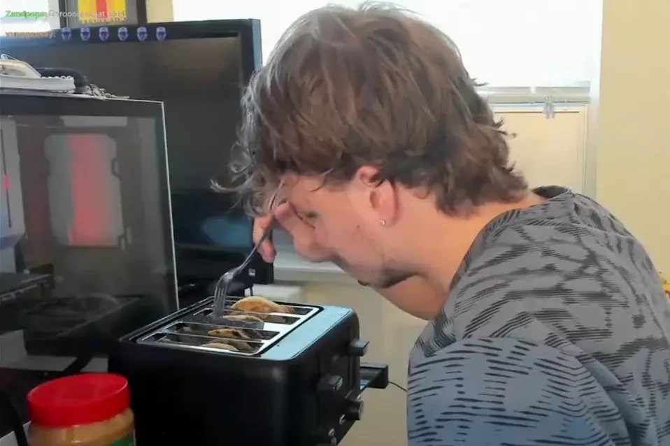 Kick Streamer Nearly Dies After He Stuck A Fork In A Toaster