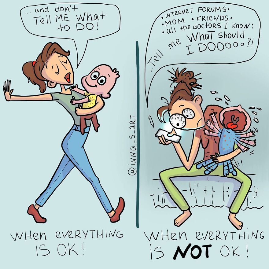 Funny Comics Show A Mother's Struggle to Raise A Child Thoughts Of Humans