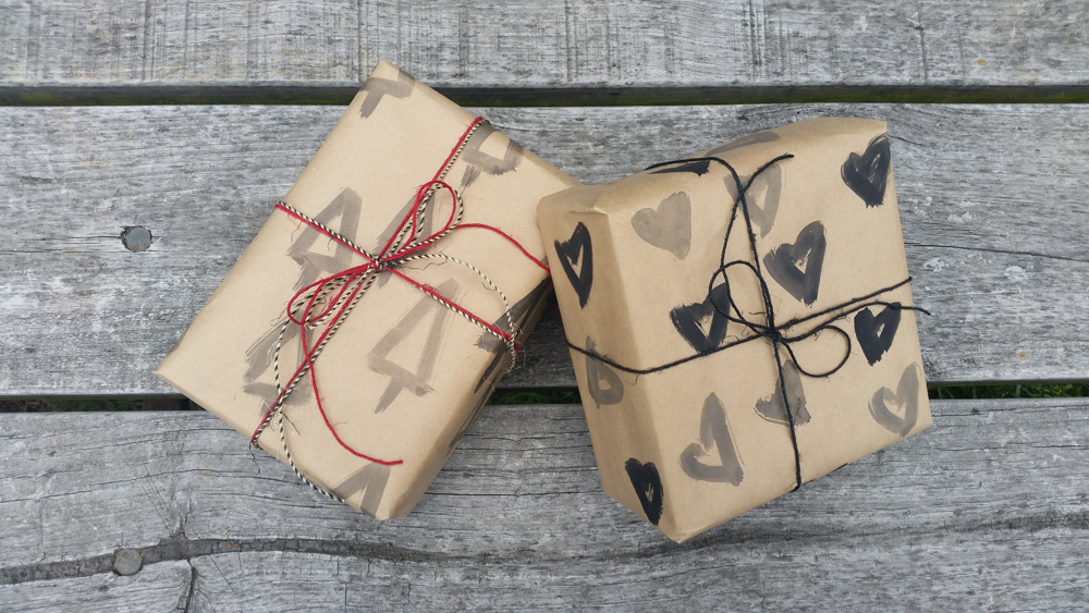 DIY PROJECT Hand Painted Gift Wrap Threadbare Cloak