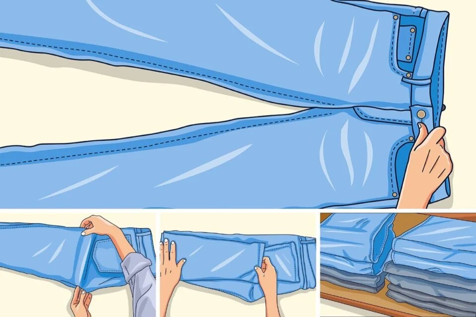 How to Fold Jeans (Step by Step) Threadcurve