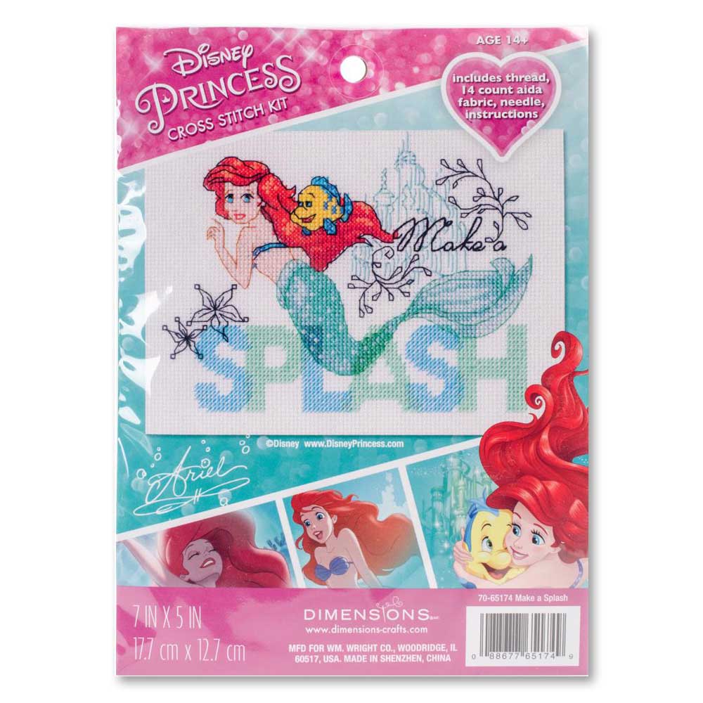 Ariel Make a Splash Disney Cross Stitch Kit