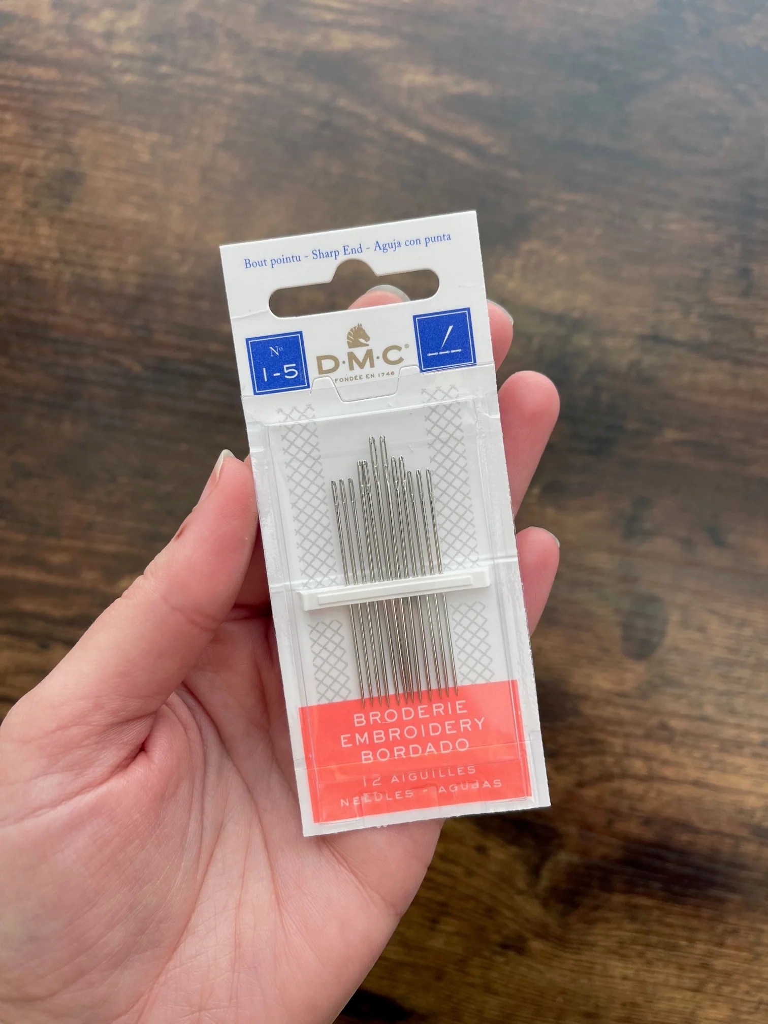 DMC Embroidery Needles Sizes 15 Thread Head Designs