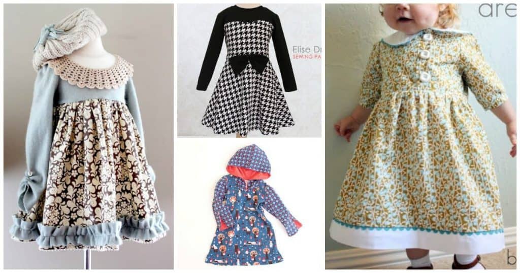8 Wonderfully Warm Winter Dresses to Sew for Girls