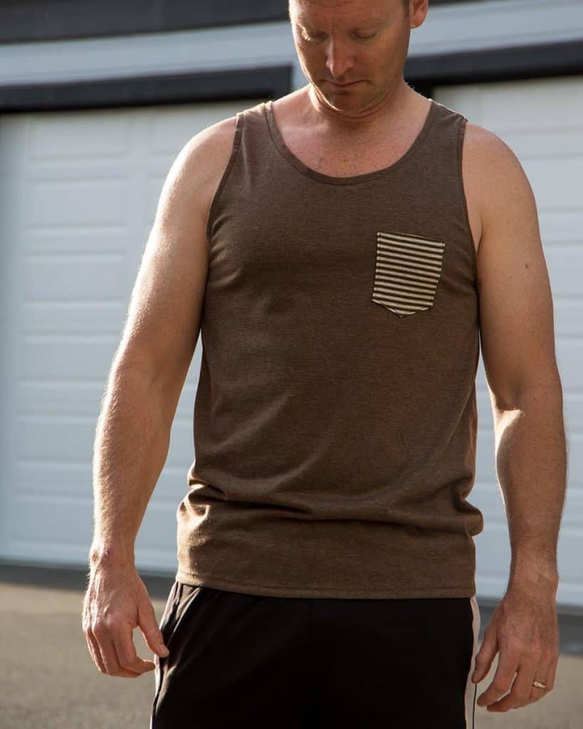 Show off those guns with Men's Tank Top sewing patterns