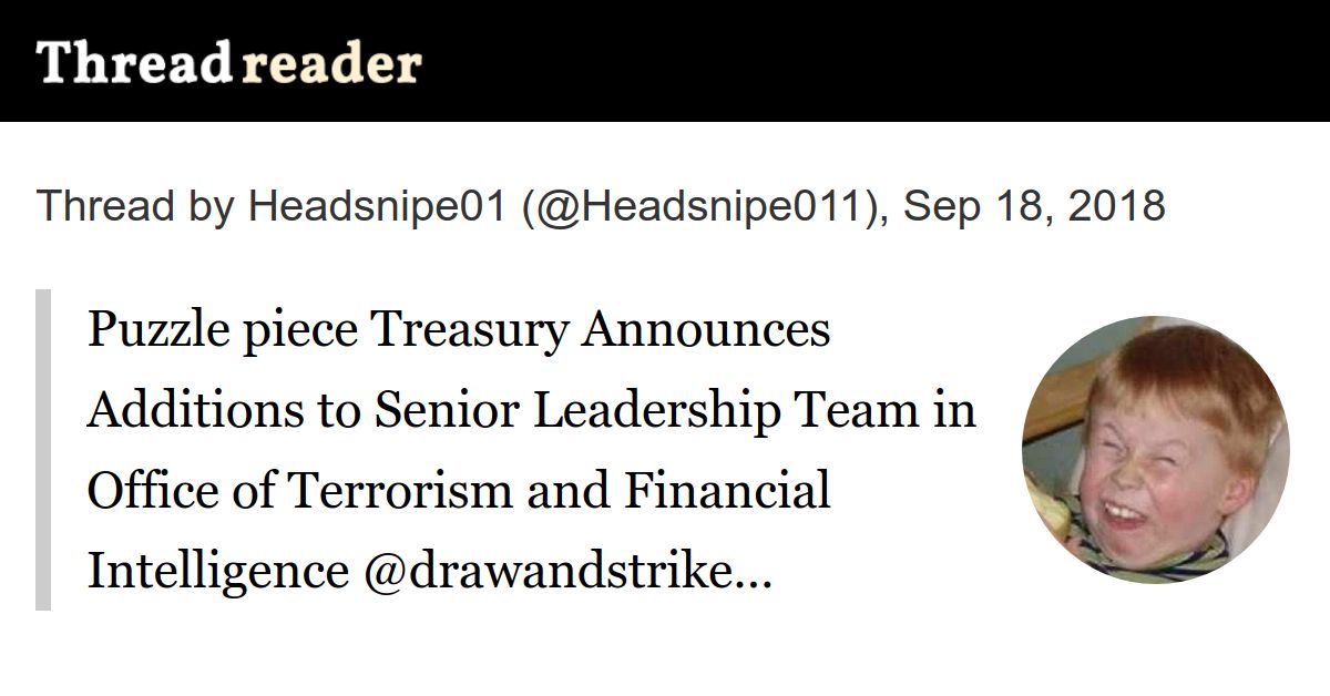 Thread by Headsnipe011 "Puzzle piece Treasury Announces Additions to