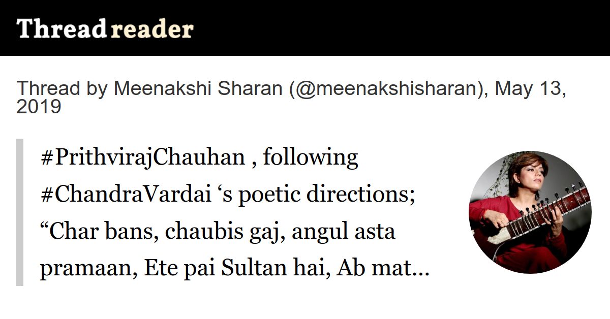 Thread by meenakshisharan " , following ‘s poetic directions; “Char