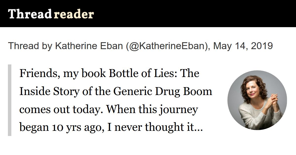 Thread by KatherineEban "Friends, my book Bottle of Lies The Inside