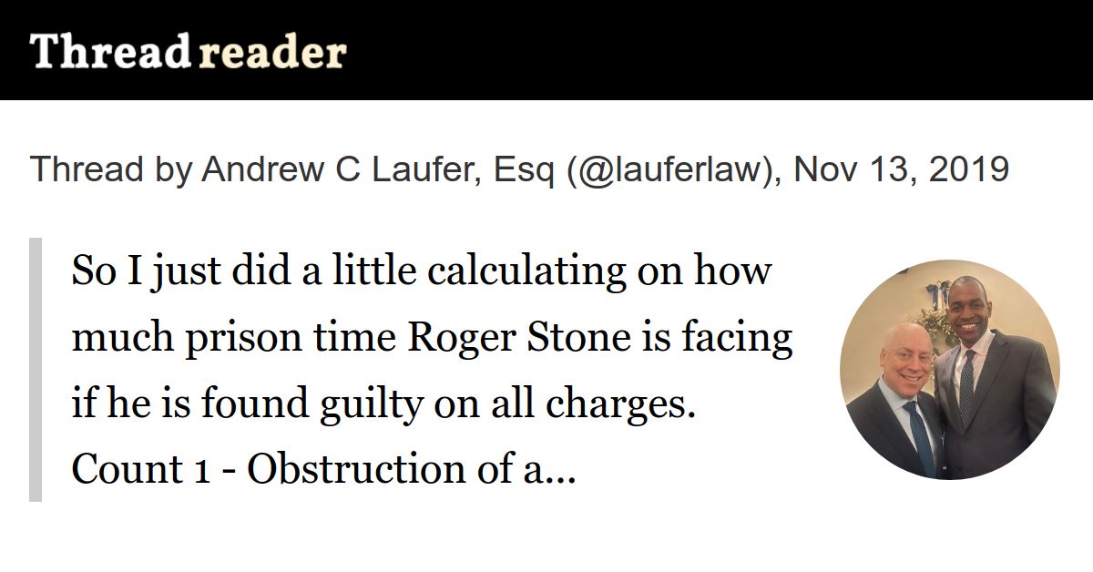 Thread by lauferlaw "So I just did a little calculating on how much