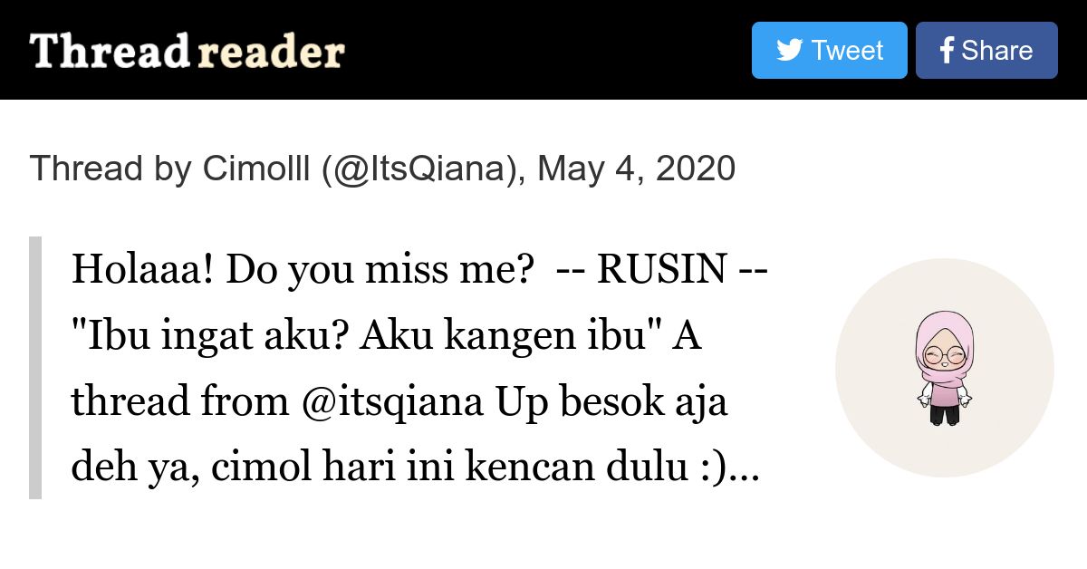 Thread by ItsQiana Holaaa! Do you miss me? RUSIN