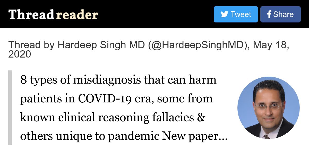 Thread by HardeepSinghMD 8 types of misdiagnosis that can harm