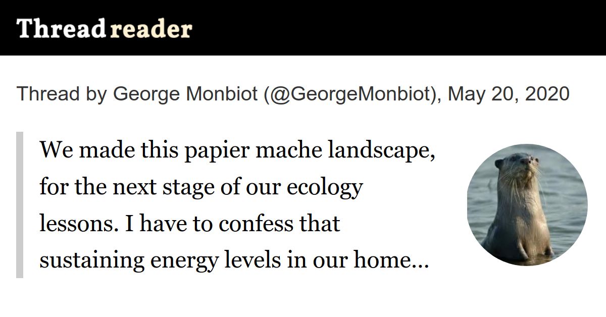 Thread by We made this papier mache landscape, for the