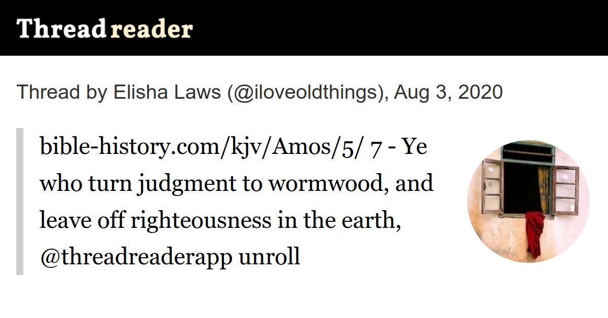 Thread by iloveoldthings 7 Ye who