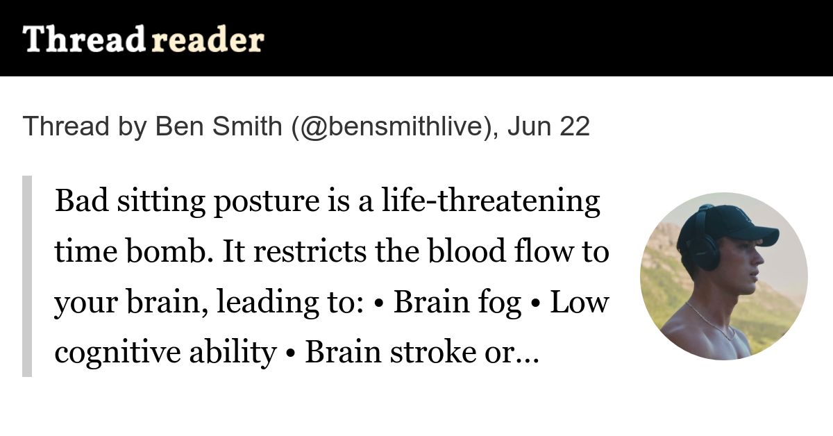 Thread by bensmithlive on Thread Reader App Thread Reader App
