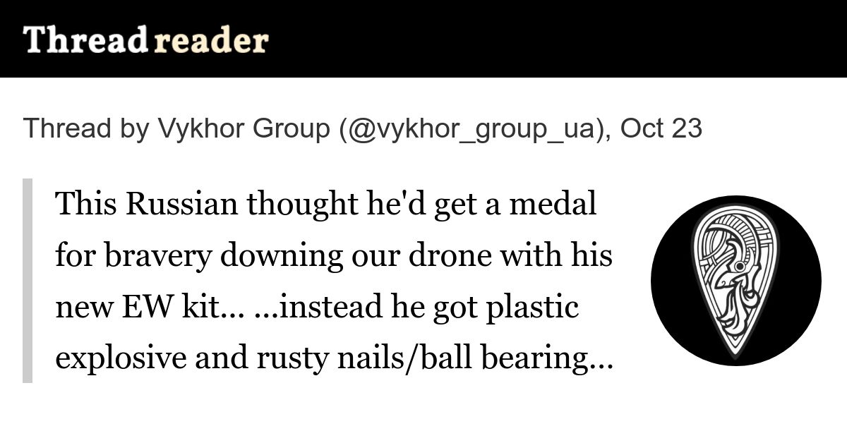 Thread by vykhor_group_ua on Thread Reader App Thread Reader App