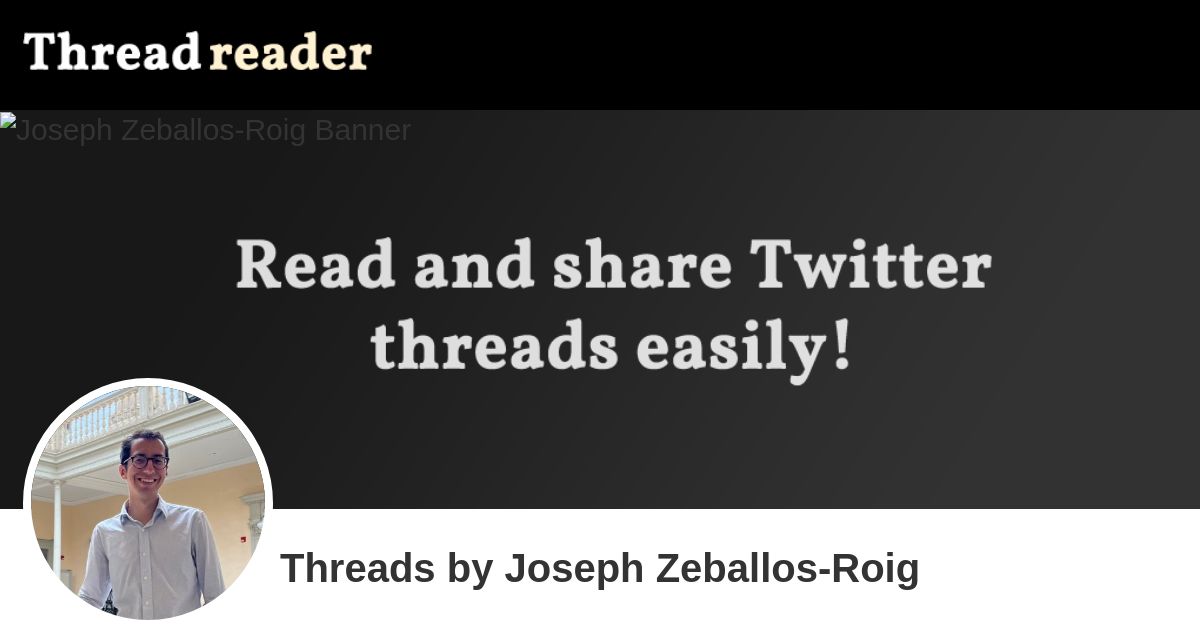 Joseph ZeballosRoig's Threads Thread Reader App