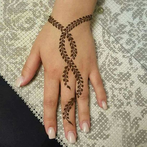 Leaf Inspired Simple Mehndi Designs Threads WeRIndia