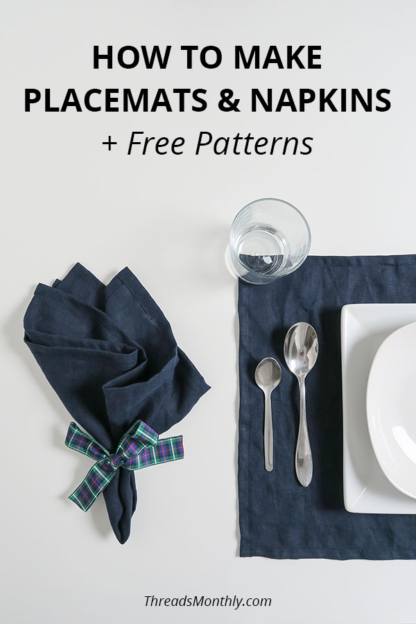 How to Make Placemats & Napkins (No Serger) + FREE Pattern