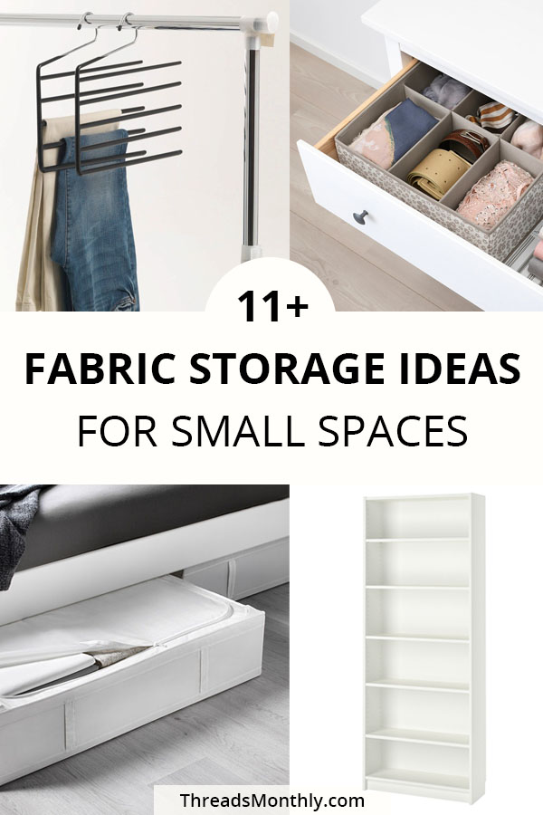 11 Fabric Storage Ideas for SMALL Sewing Spaces