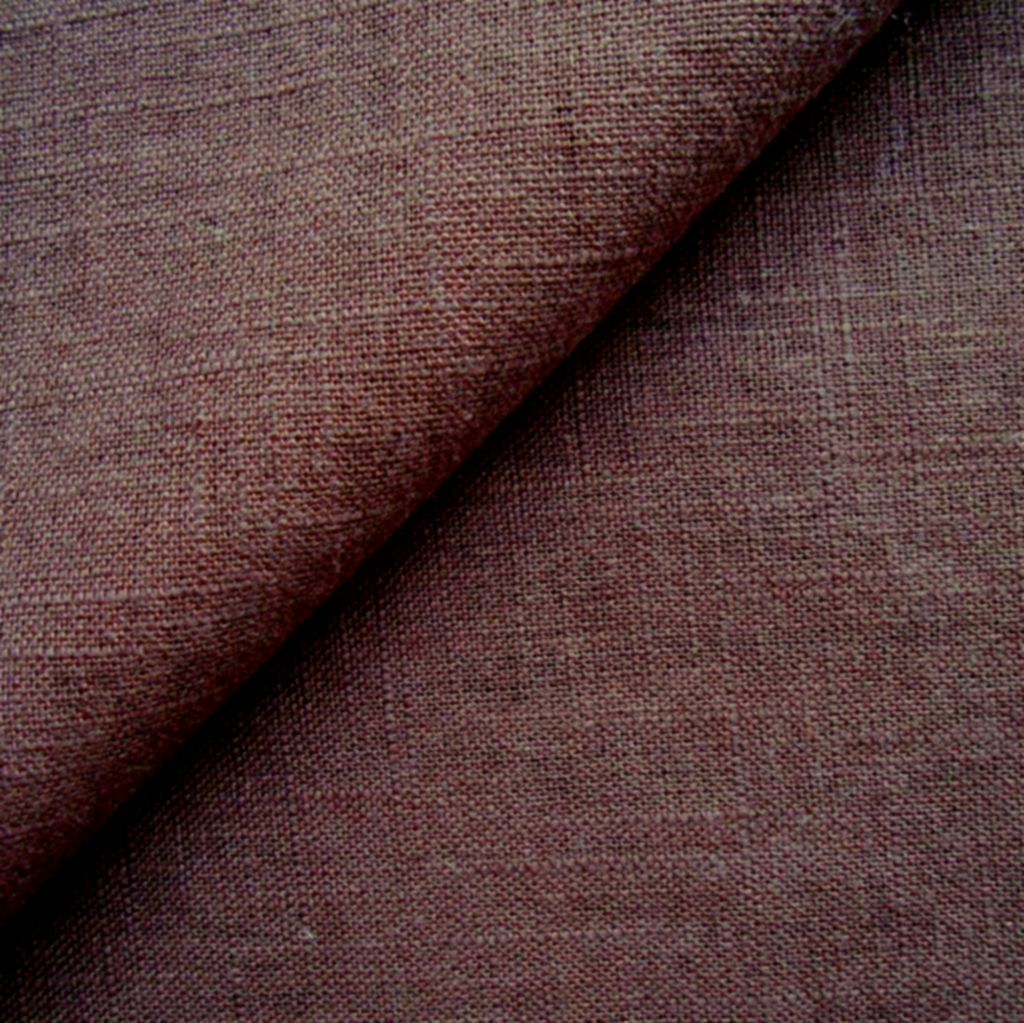 Brown linen Threads of Green