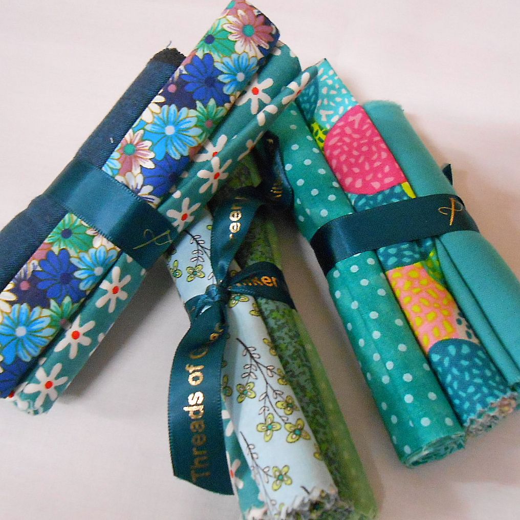 Cotton offcuts quarter metre pack Threads of Green Fabrics