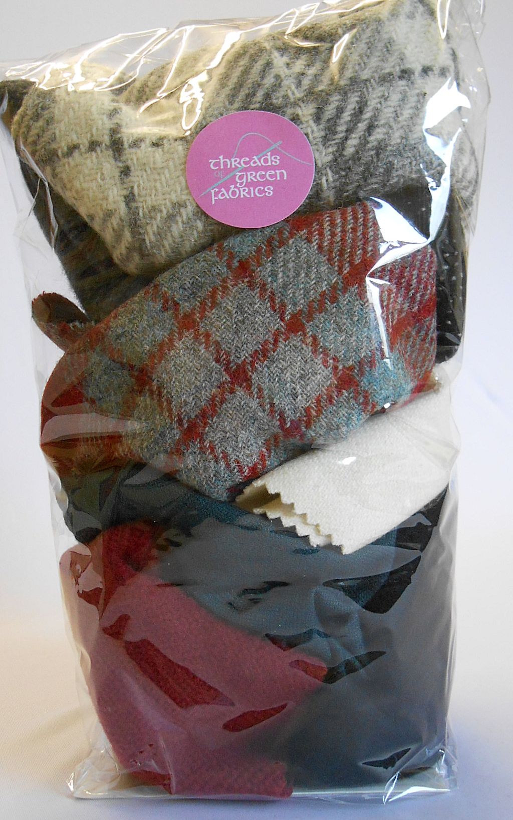 Wool offcuts half metre bag Threads of Green