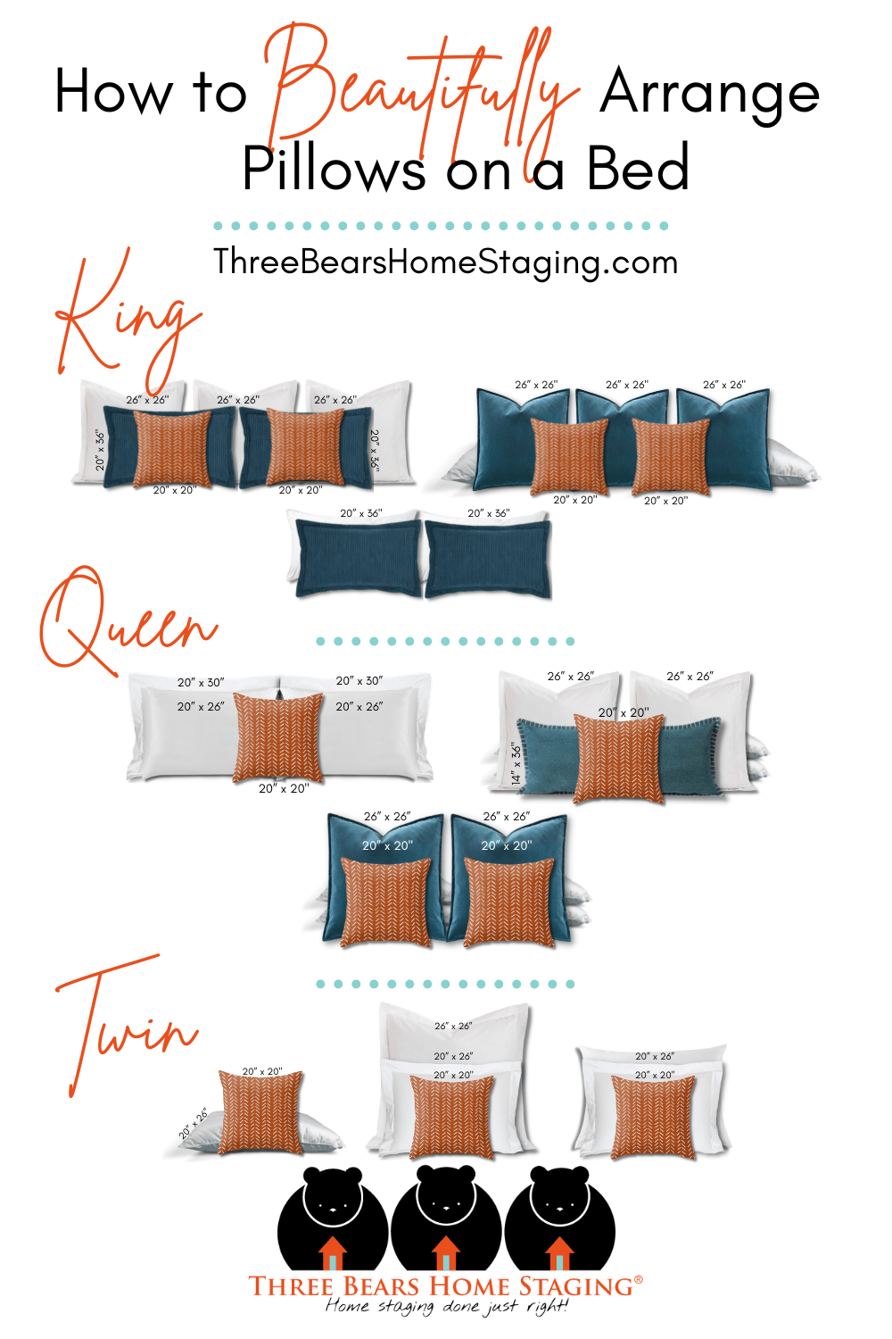 Home Staging Tips How To Beautifully Arrange Pillows On A Bed How To Beautifully Arrange Pillows On A Bed