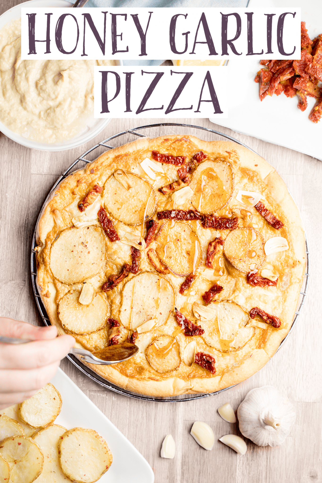 Honey Garlic Pizza Three Big Bites