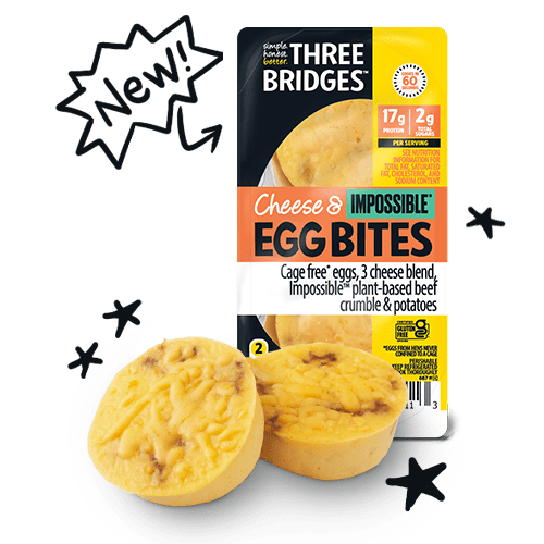 Three Bridges Debuts First Egg Bites with Impossible Foods