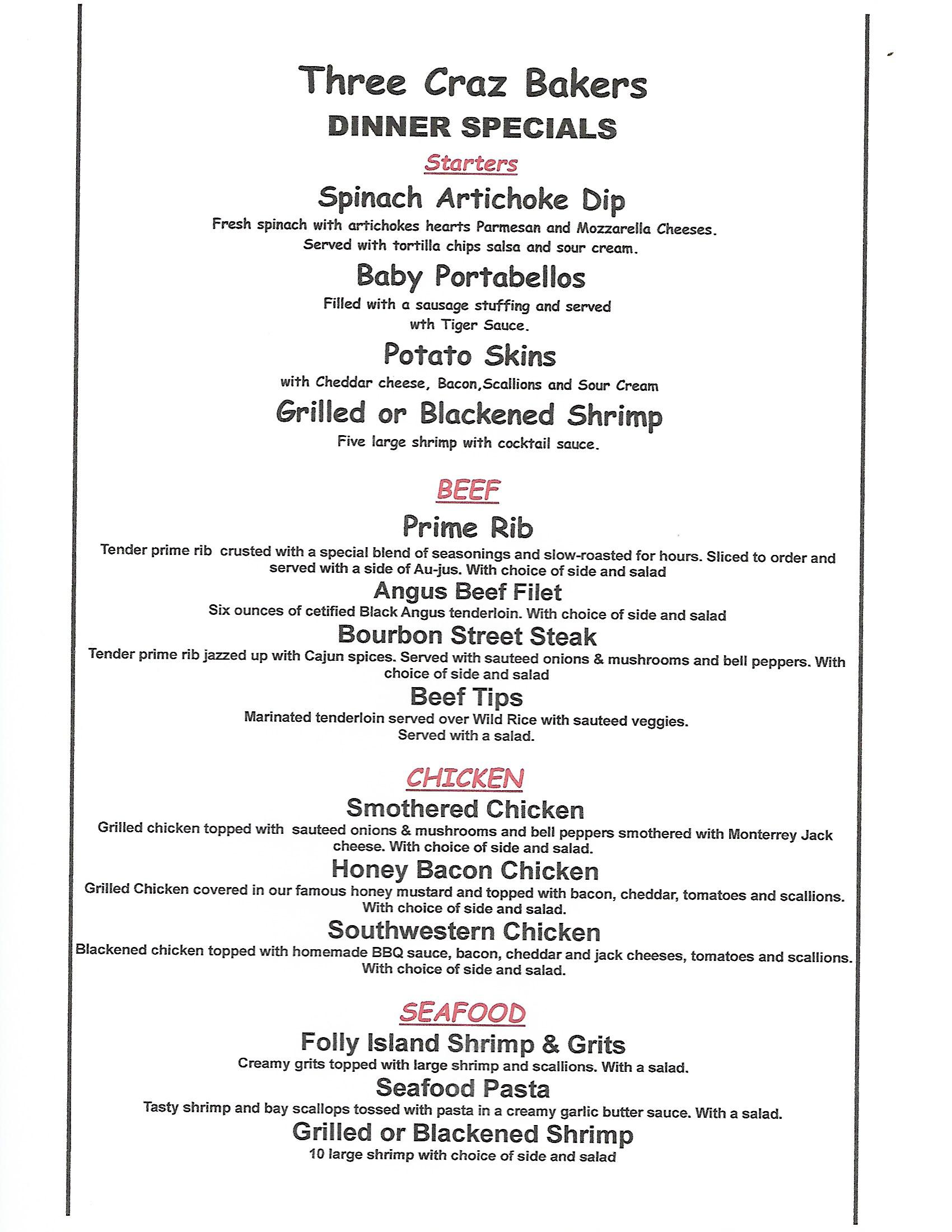 Dinner 2018 Three Crazy Bakers