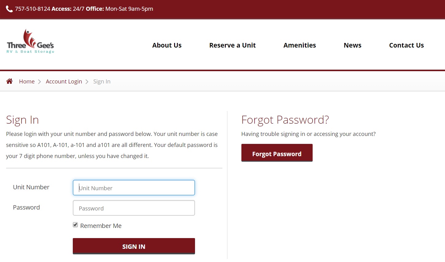 New Online Payment System Three Gee's RV & Boat Storage