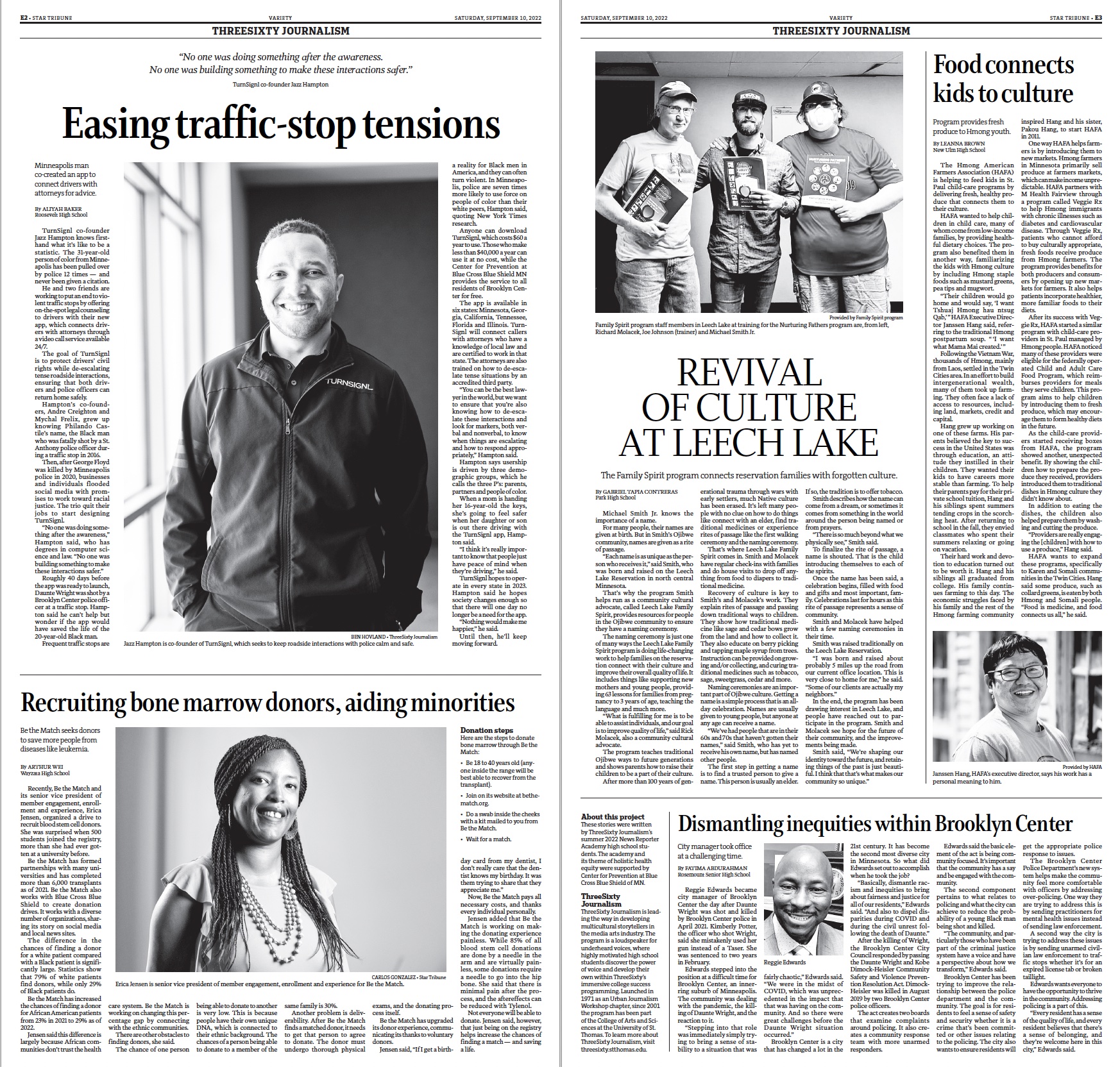 My First Byline ThreeSixty Students Published in Star Tribune, Pioneer