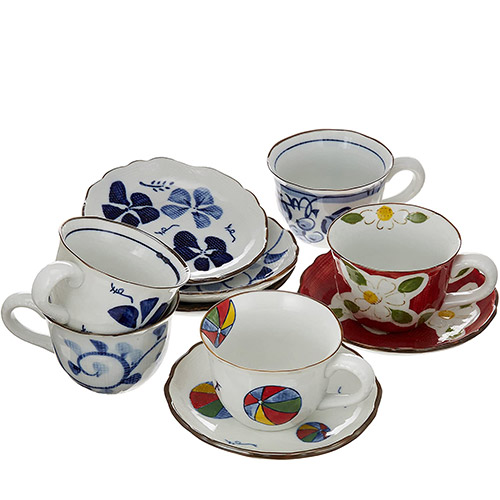 Japanese Porcelain Espresso Coffee Gift Set Three Spoons Tea