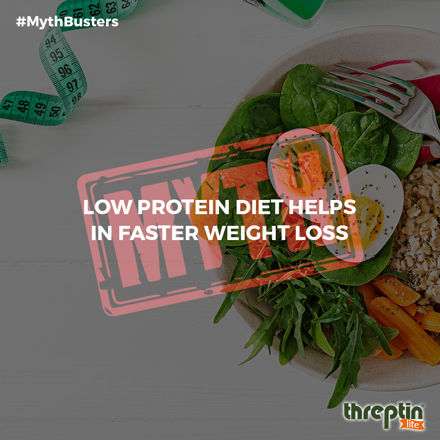 Low protein diet helps in faster weight loss Threptin High Protein