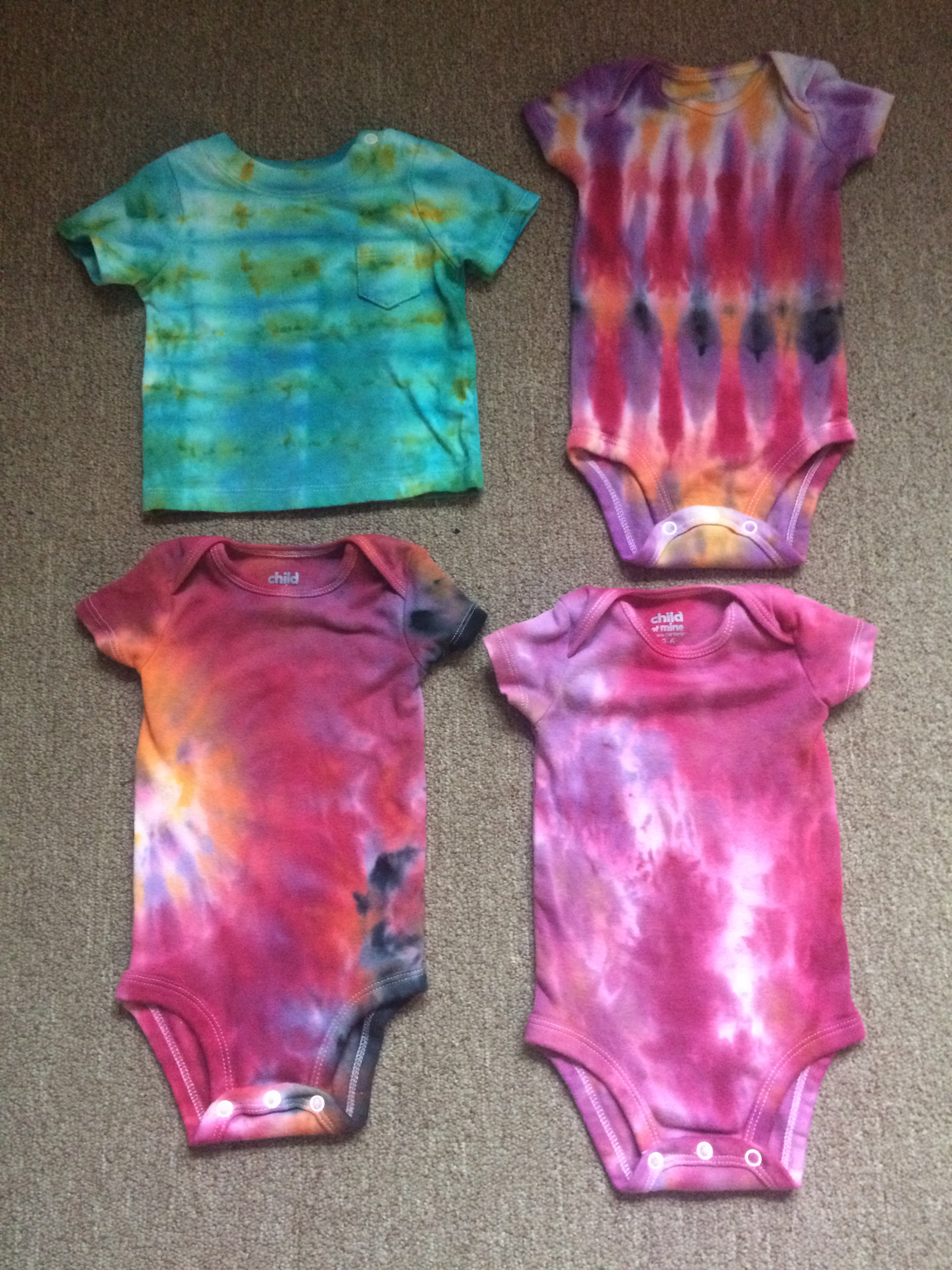 Tie Dye Onesies thriftcraftlive