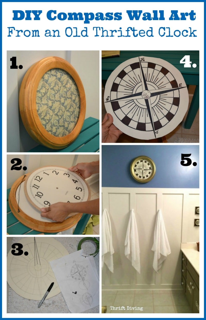 How to Make DIY Compass Wall Art