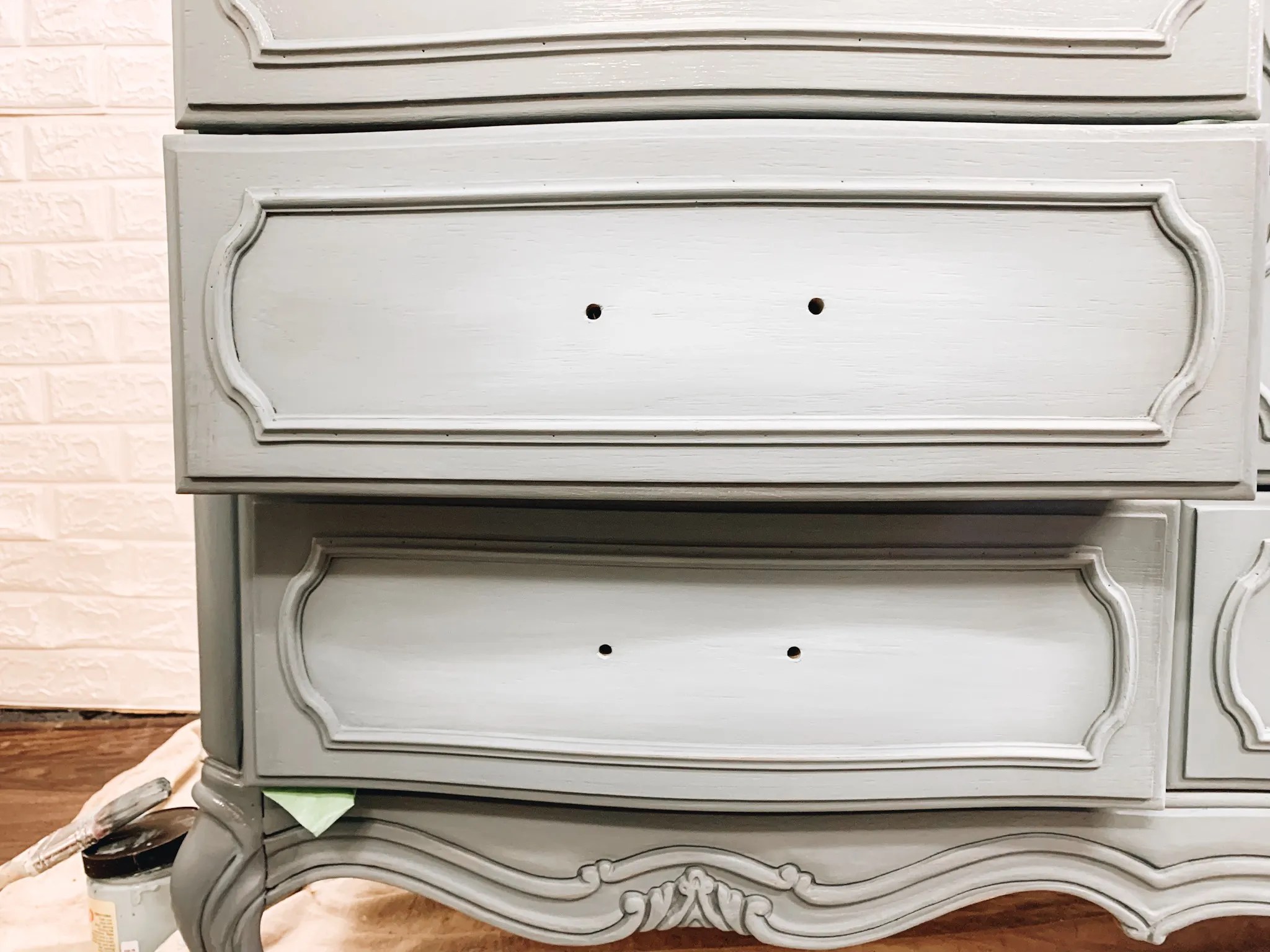 How to Blend Chalk Paint Like a Pro Dresser Makeover Thrifted Nest