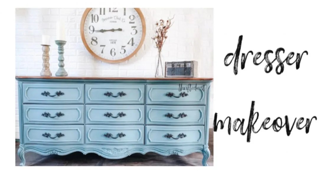 How to Blend Chalk Paint Like a Pro Dresser Makeover Thrifted Nest