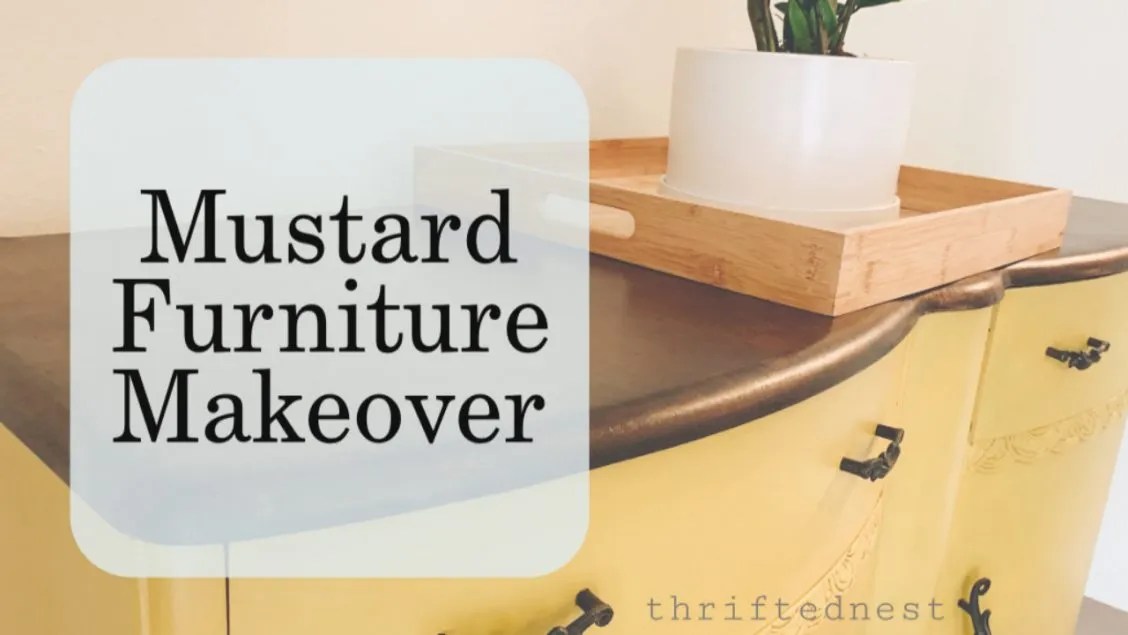 Mustard Furniture Makeover Chalk Painting Mustard Thrifted Nest