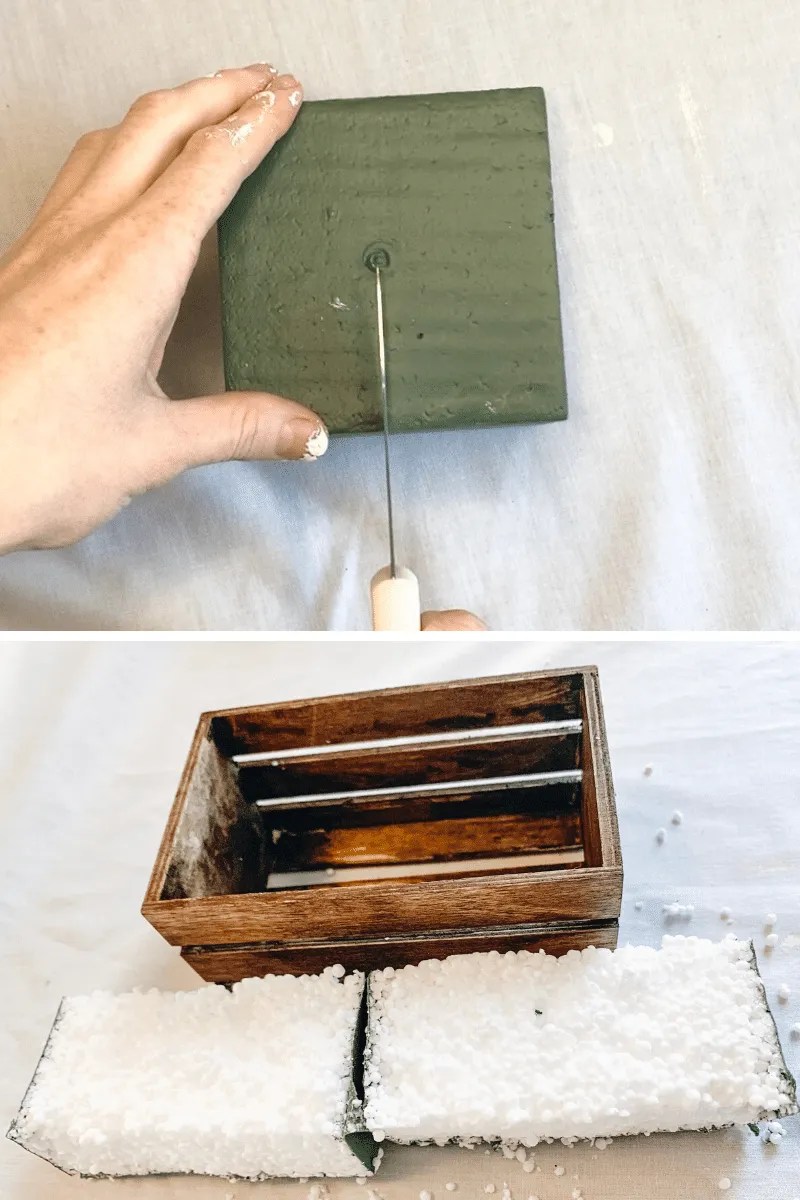 Dollar Tree Bottle Brush Trees and Christmas Crates Thrifted Nest