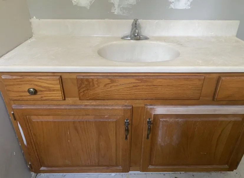 How To Refinish Oak Bathroom