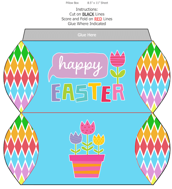 Easter Pillow Box Printable Thrifty Jinxy