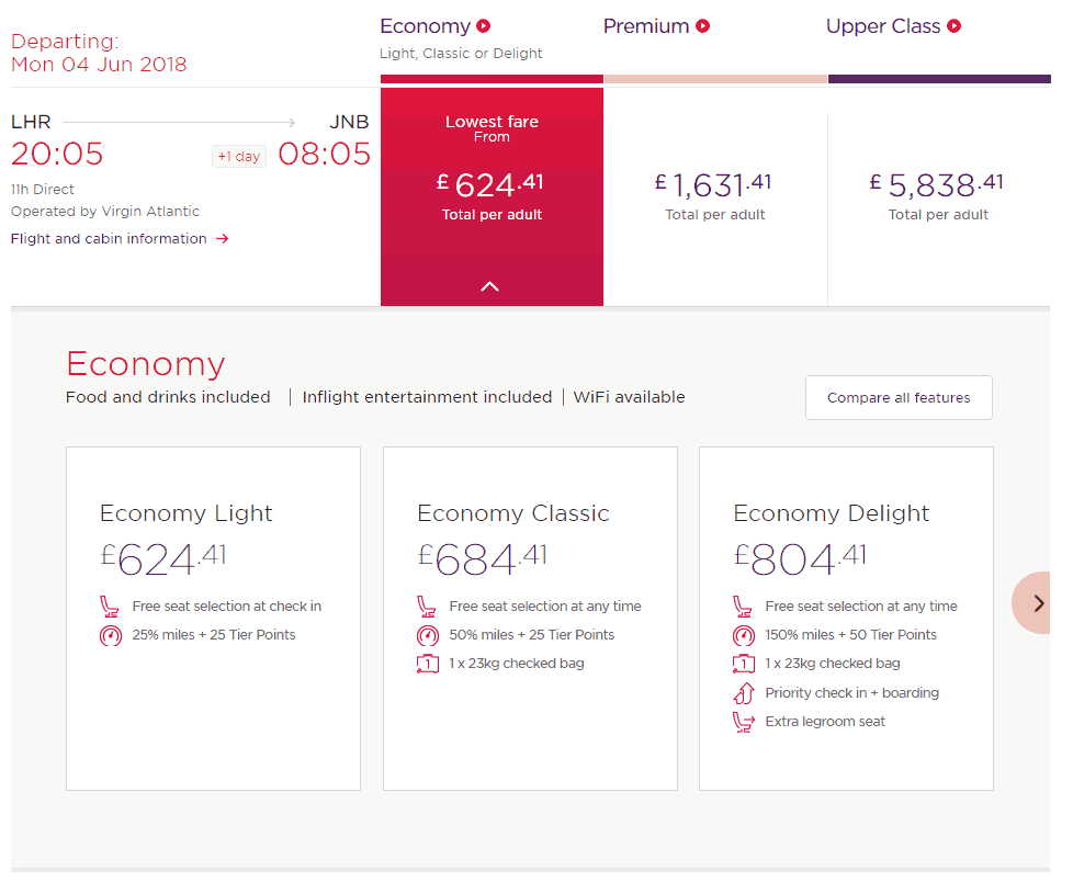 Virgin Atlantic Reviews How to fly Virgin Atlantic Economy for Free