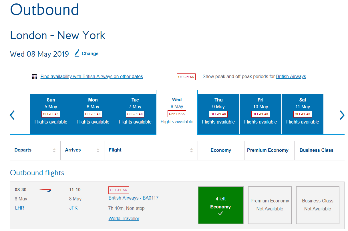 British Airways Reward Flights Guide to Using Avios to Book BA Flights