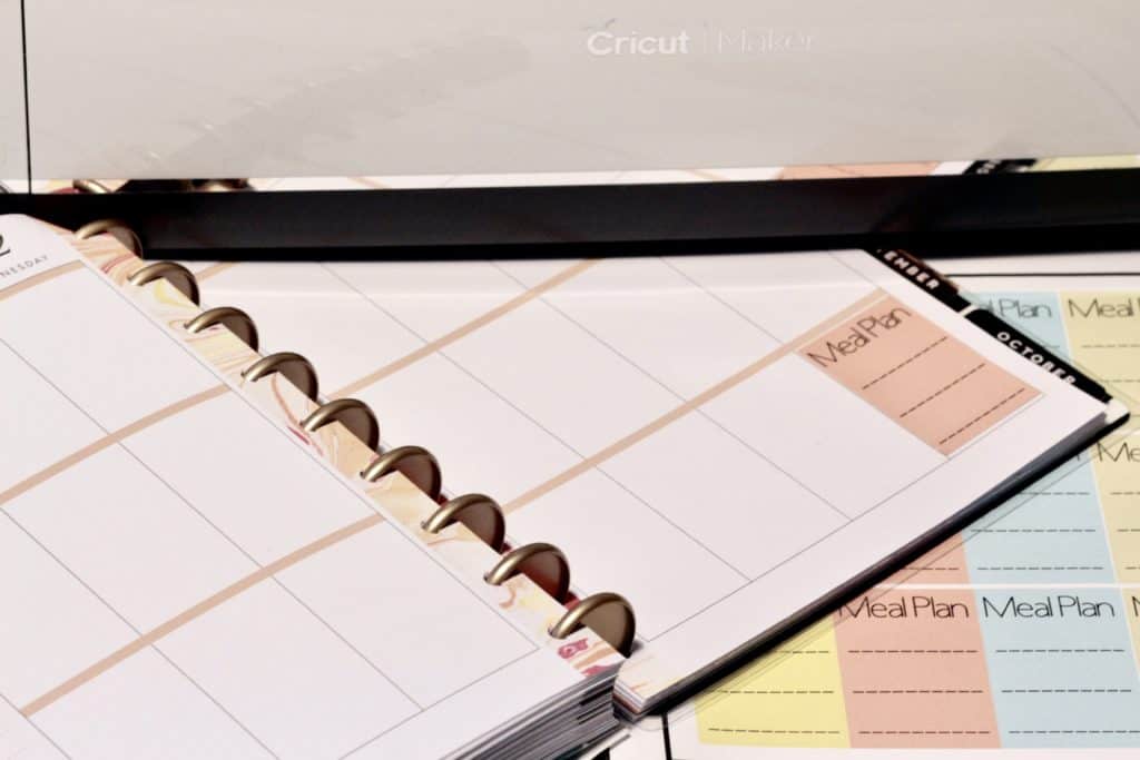 Happy Planner Menu Plan Stickers Using Any Cricut Cutting Machine