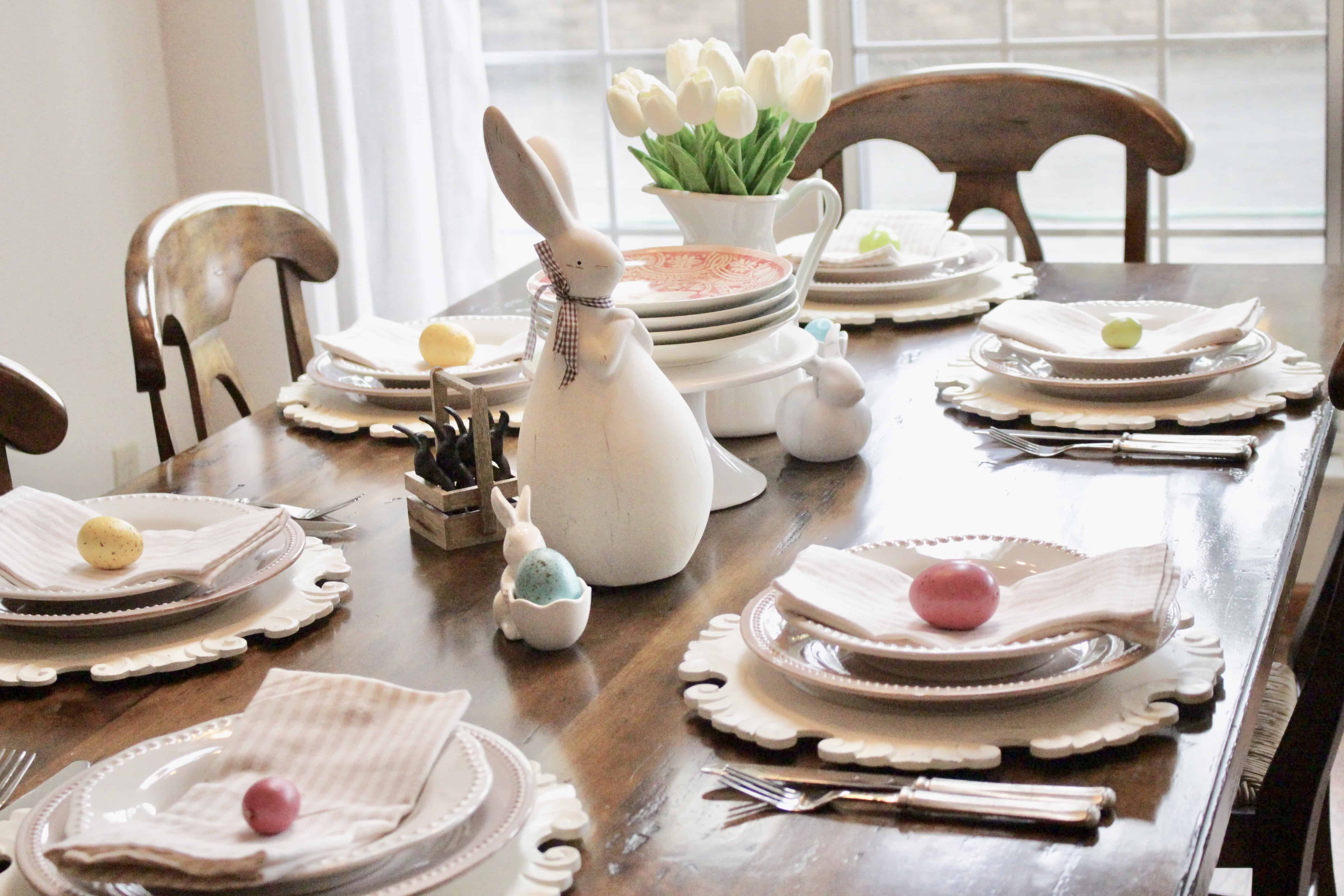 A Farmhouse Spring Tablescape Through My Front Porch