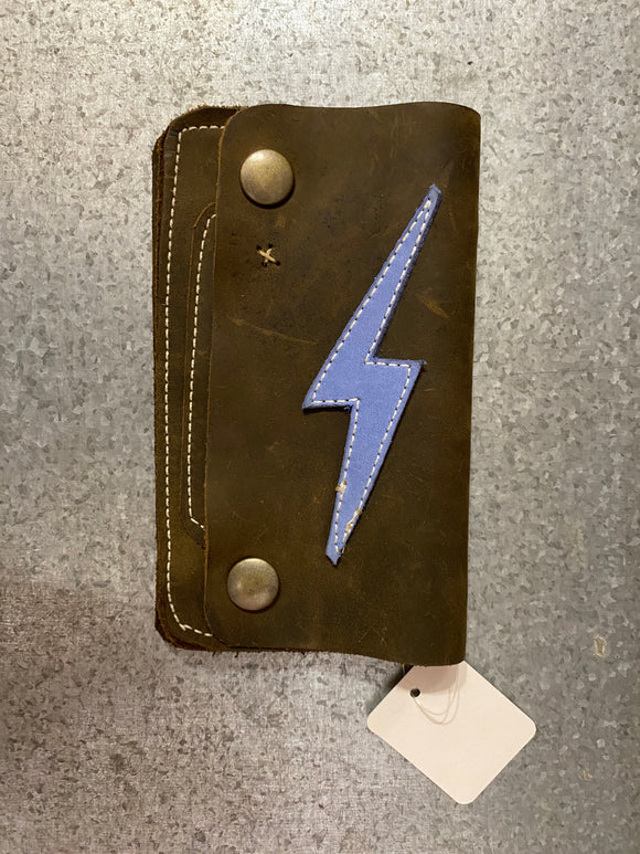 Suede Lightning Bolt Wallet Throwback Junction