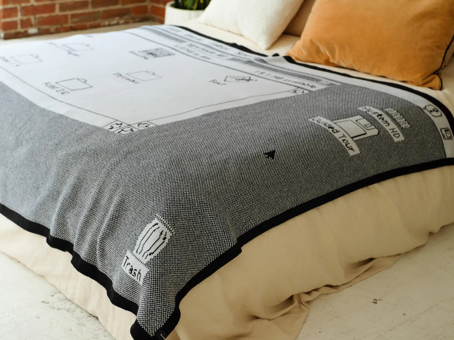 Classic Desktop Knit Cotton Blanket Throwboy