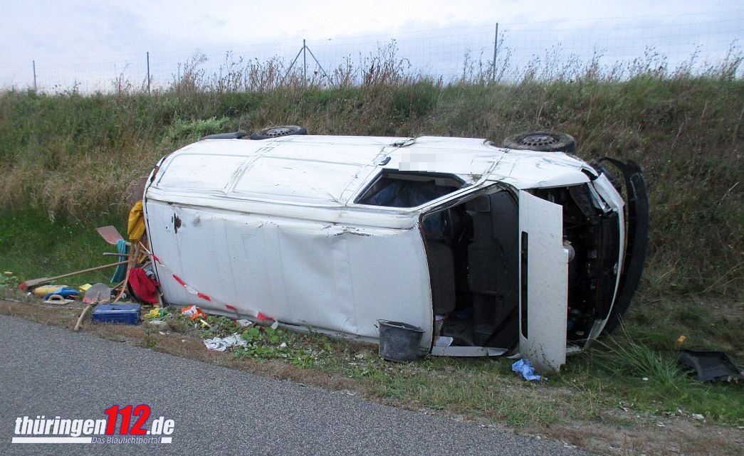 Mann bei Unfall auf A71 nahe Heldrungen schwer verletzt thüringen112.de Das Blaulichtportal
