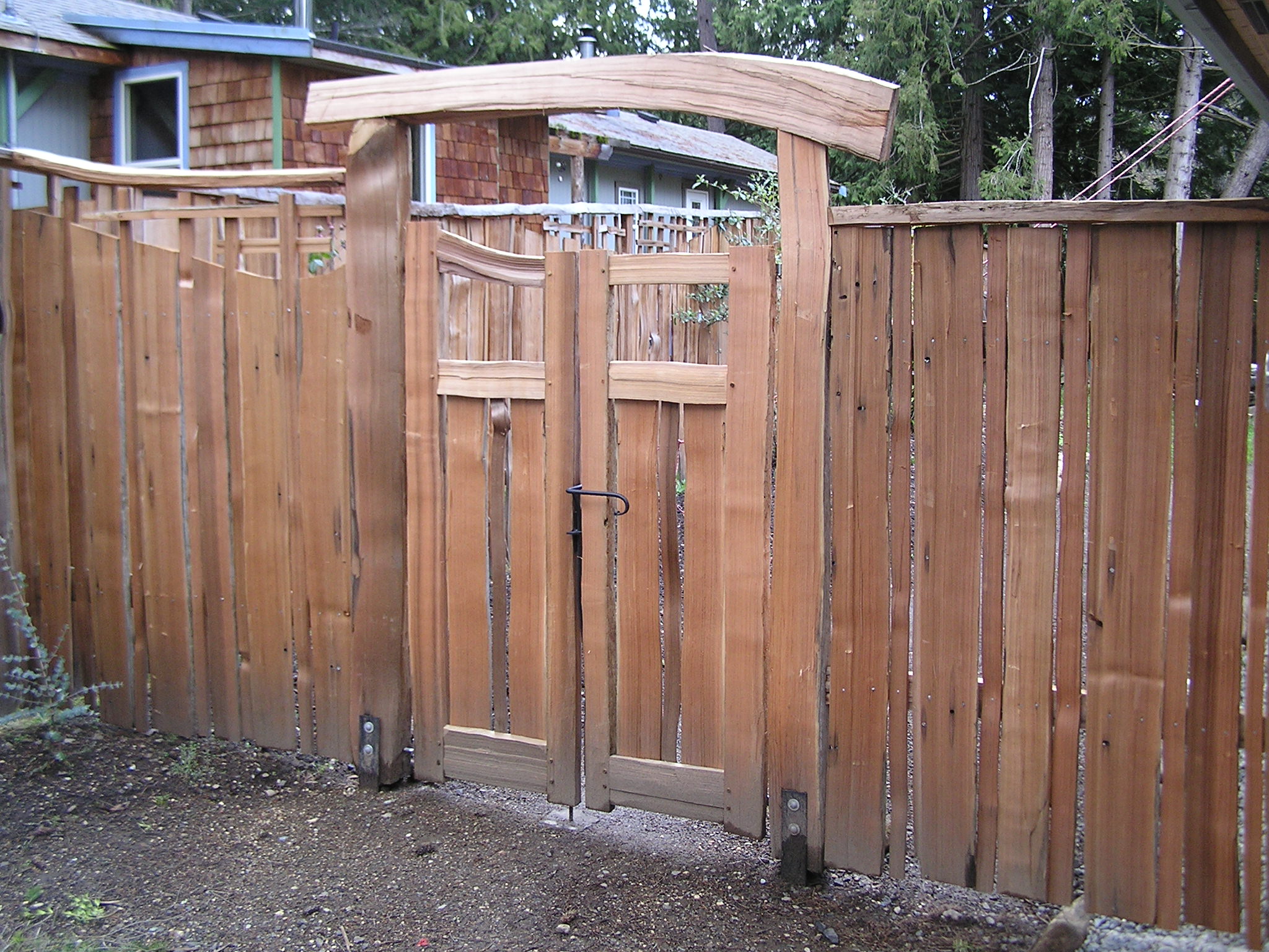 Stranan Entrance Gates Thuja Wood Art Reclaimed Cedar